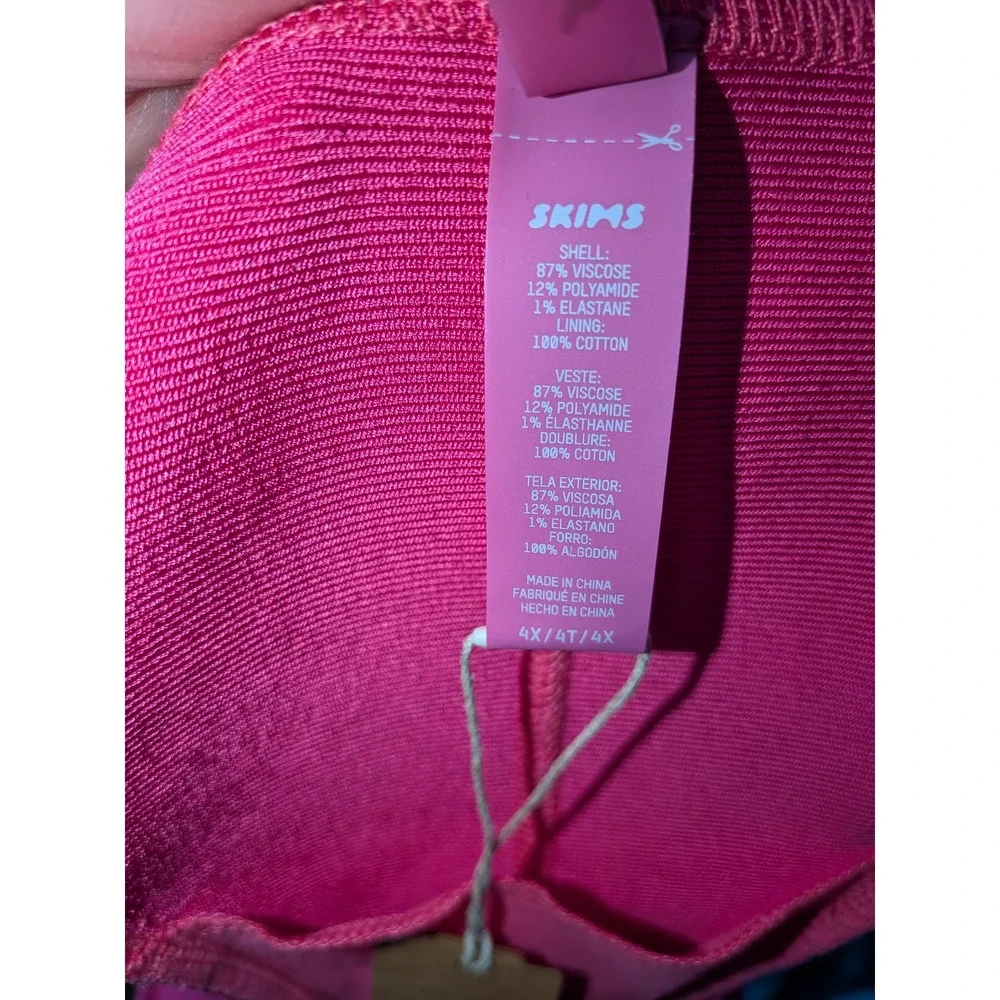 SKIMS Bandage Pink High Waisted Cut Out Strappy Panty New Size 4X